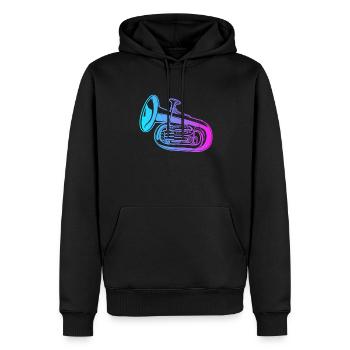 Instrument Euphoniste Euphonium Joueur Euphonium - Sweat à capuche Premium bio Homme - noir - Devant - Nico (187cm)