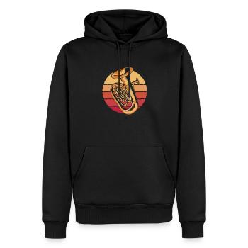 Retro Euphonist Euphonist Instrumentalist Spieler - Männer Premium Bio Hoodie - Schwarz - Vorne - Nico (187cm)