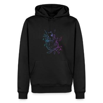 Brown-Throated Pilosa Folivora Lover Sloth - Men’s Premium Organic Hoodie - black - Front - Nico (187cm)