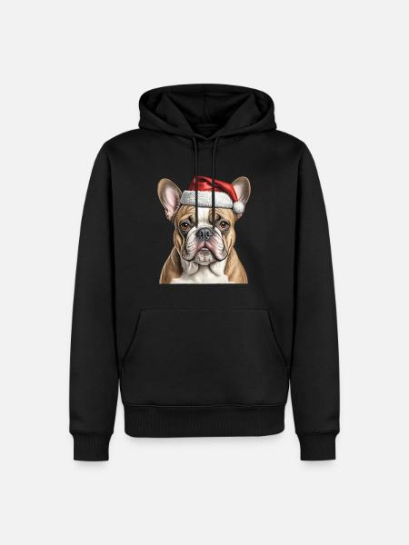 Christmas bulldog - Men’s Premium Organic Hoodie - black