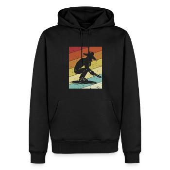 Retro Prospektion Bergmann Seifenbau Goldwaschen - Männer Premium Bio Hoodie - Schwarz - Vorne - Nico (187cm)