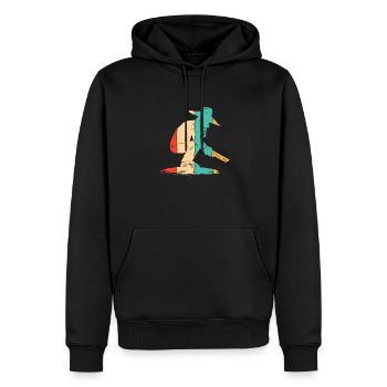 Retro Prospektion Seife Bergbau Bergmann Goldwaschen - Männer Premium Bio Hoodie - Schwarz - Vorne - Nico (187cm)