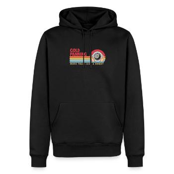 L’orpaillage plus qu’un mineur amateur : un prospecteur - Sweat à capuche Premium bio Homme - noir - Devant - Nico (187cm)
