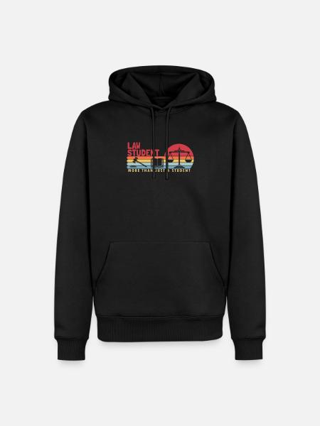 Rechtenstudent meer dan een student Law School Law - Mannen Premium Bio hoodie - zwart
