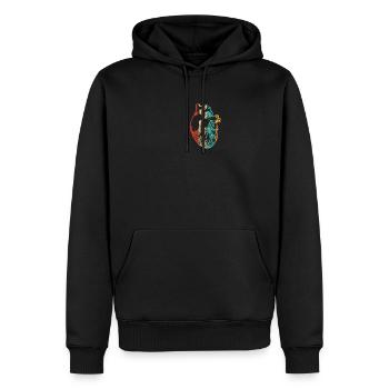 Chirurgie du cœur Logo Emblème Stimulateurs cardiaques Cœur ouvert - Sweat à capuche Premium bio Homme - noir - Devant - Nico (187cm)
