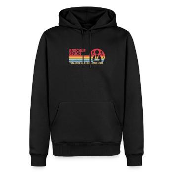 Knochenbruch Geschichte Os cassé Chirurgien Os - Sweat à capuche Premium bio Homme - noir - Devant - Nico (187cm)