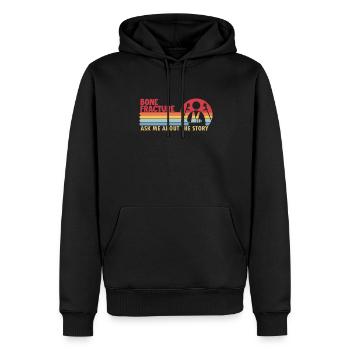 Knochenbruch Die Geschichte Gebrochener Arm Bein-Chirurg - Männer Premium Bio Hoodie - Schwarz - Vorne - Nico (187cm)