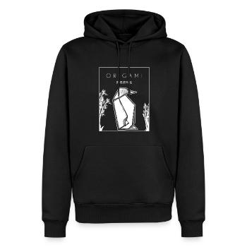 Origami Chinesisches Hanzi Falten Eule Papierkranich - Männer Premium Bio Hoodie - Schwarz - Vorne - Nico (187cm)