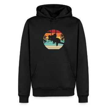 Rétro Koalabear Eucalyptus Phascolarctos Cinereus - Sweat à capuche Premium bio Homme - noir - Devant - Nico (187cm)