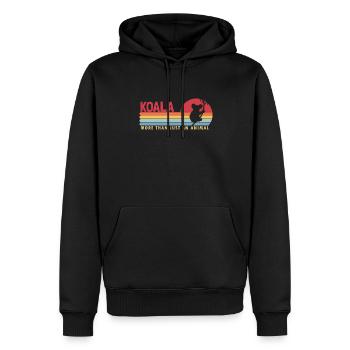 Koala mehr als ein Tier Koalabär Eukalyptus - Männer Premium Bio Hoodie - Schwarz - Vorne - Nico (187cm)