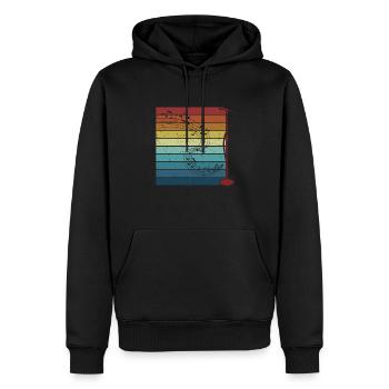 Rétro Opéra House Chanteur Ténor Chanteur Amant - Sweat à capuche Premium bio Homme - noir - Devant - Nico (187cm)