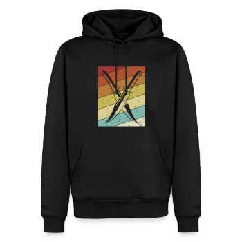 Retro Metzgermesser Sammlerstück Restaurierungsmesser - Männer Premium Bio Hoodie - Schwarz - Vorne - Nico (187cm)
