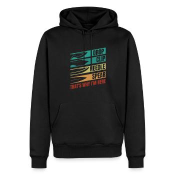 Drop Clip Nadel Speer Metzger Messer Liebhaber Messer - Männer Premium Bio Hoodie - Schwarz - Vorne - Nico (187cm)
