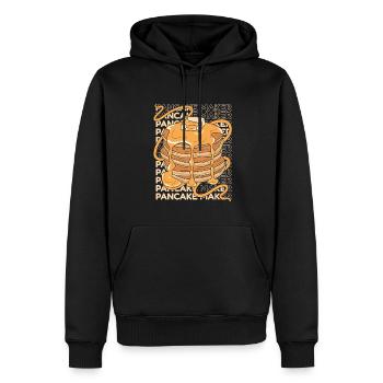 Recettes de crêpière Flapjack Griddlecake - Sweat à capuche Premium bio Homme - noir - Devant - Nico (187cm)