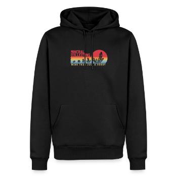 Mineral Collecting more than a Hobby Mineral - Men’s Premium Organic Hoodie - black - Front - Nico (187cm)