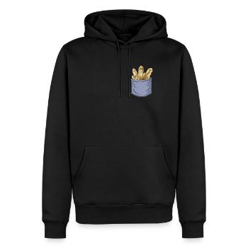 Mineraliensammeln Brusttasche Geologe Mineral - Männer Premium Bio Hoodie - Schwarz - Vorne - Nico (187cm)