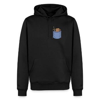 GN Poche poitrine GN Armes Armure Personnage - Sweat à capuche Premium bio Homme - noir - Devant - Nico (187cm)
