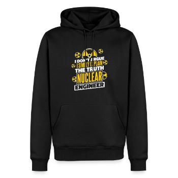 Ich erkläre einfach die Wahrheit Energie Uran Atomkraft - Männer Premium Bio Hoodie - Schwarz - Vorne - Nico (187cm)