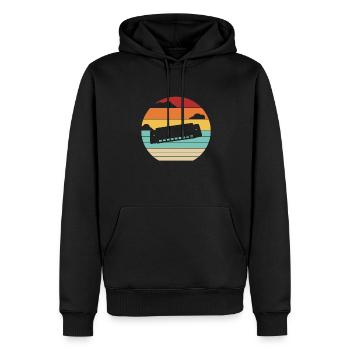Retro Mouth Harp Harmonist Harmonicist Harmonica - Men’s Premium Organic Hoodie - black - Front - Nico (187cm)
