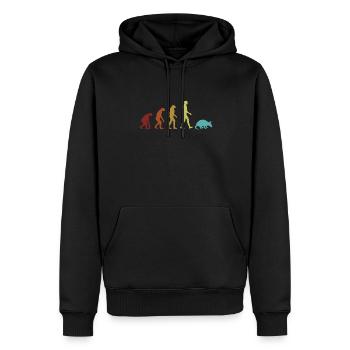 Armadillo Evolution Pink Fairy Cingulata Lover - Men’s Premium Organic Hoodie - black - Front - Nico (187cm)