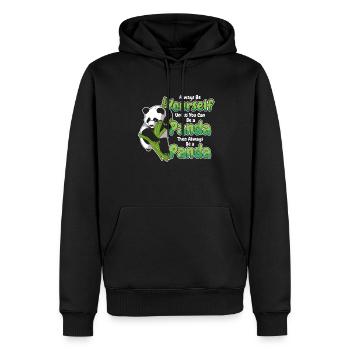Soyez toujours vous-même à moins que vous ne puissiez être un panda - Sweat à capuche Premium bio Homme - noir - Devant - Nico (187cm)