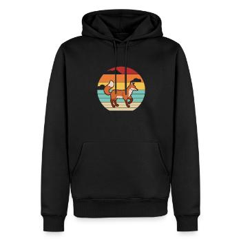 Retro Rotfuchs Canidae Caninae Fuchs Liebhaber Fuchs - Männer Premium Bio Hoodie - Schwarz - Vorne - Nico (187cm)