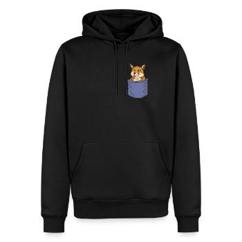 Fuchs Brusttasche Canidae Caninae Rotfuchs Fuchs - Männer Premium Bio Hoodie - Schwarz - Vorne - Nico (187cm)