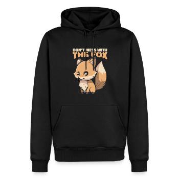 Legen Sie sich nicht mit dem Fuchs an Canidae Caninae Rotfuchs - Männer Premium Bio Hoodie - Schwarz - Vorne - Nico (187cm)