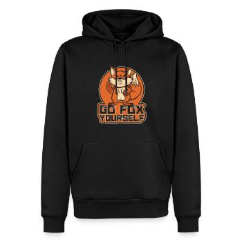 Go Fox Yourself Canidae Caninae Rotfuchs Fuchs Liebhaber - Männer Premium Bio Hoodie - Schwarz - Vorne - Nico (187cm)