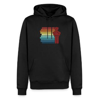 Retro Gefängniswärter Polizist Korrekturen - Männer Premium Bio Hoodie - Schwarz - Vorne - Nico (187cm)