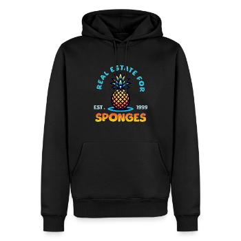 Immobilier pour éponges / Maison Sweet Pineapple - Sweat à capuche Premium bio Homme - noir - Devant - Nico (187cm)