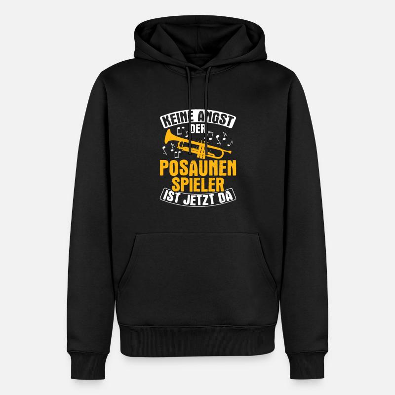 Posaune Geschenkidee - Männer Premium Bio Hoodie - Schwarz