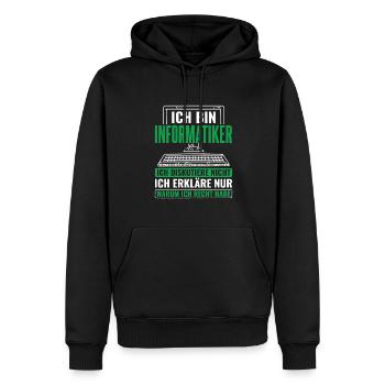 Informatik Informatiker Programmierer - Männer Premium Bio Hoodie - Schwarz - Vorne - Nico (187cm)