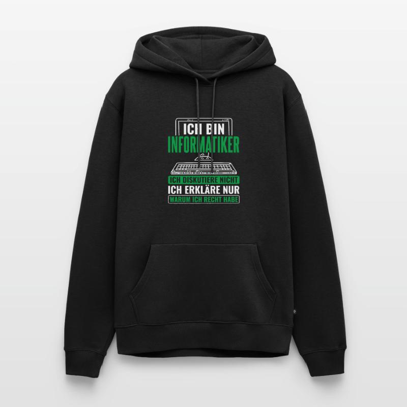 Informatik Informatiker Programmierer Männer Premium Bio Hoodie