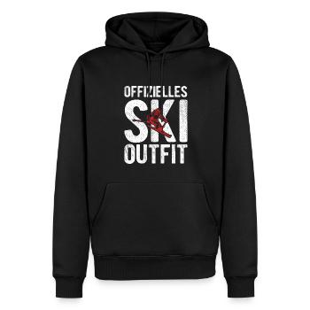 Offizielles Ski Outfit Berge Ski - Männer Premium Bio Hoodie - Schwarz - Vorne - Nico (187cm)