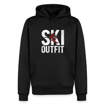 Ski Poison - Sweat à capuche Premium bio Homme - noir - Devant - Nico (187cm)