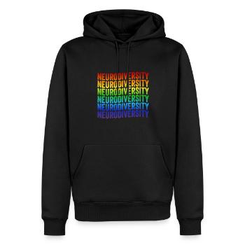 Sensibilisation à l'autisme Célébrer la - Sweat à capuche Premium bio Homme - noir - Devant - Nico (187cm)
