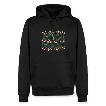 Physiotherapeutin - Männer Premium Bio Hoodie - Schwarz - Vorne - Nico (187cm)