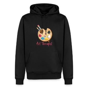 Art Therapist Creative Therapeutic - Men’s Premium Organic Hoodie - black - Front - Nico (187cm)