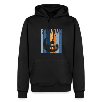 Ramadan Mubarak Fasten Muslim - Männer Premium Bio Hoodie - Schwarz - Vorne - Nico (187cm)