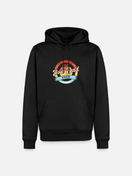 Host Parents Host Dad - Männer Premium Bio Hoodie - Schwarz