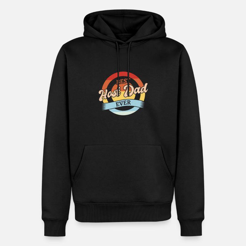 Host Parents Host Dad - Männer Premium Bio Hoodie - Schwarz