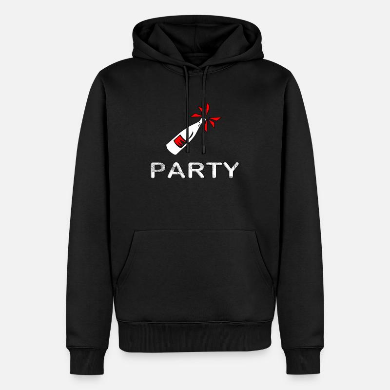 Party - Männer Premium Bio Hoodie - Schwarz