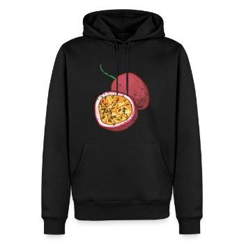 Fruit de la passion rétro style grunge vintage fruit de la passion - Sweat à capuche Premium bio Homme - noir - Devant - Nico (187cm)