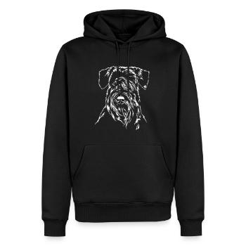 SCHNAUZER Mittelschnauzer Wilsigns Dogs Gift - Sweat à capuche Premium bio Homme - noir - Devant - Nico (187cm)