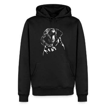 BULLMASTIFF Portrait de chien Chiens Wilsigns - Sweat à capuche Premium bio Homme - noir - Devant - Nico (187cm)