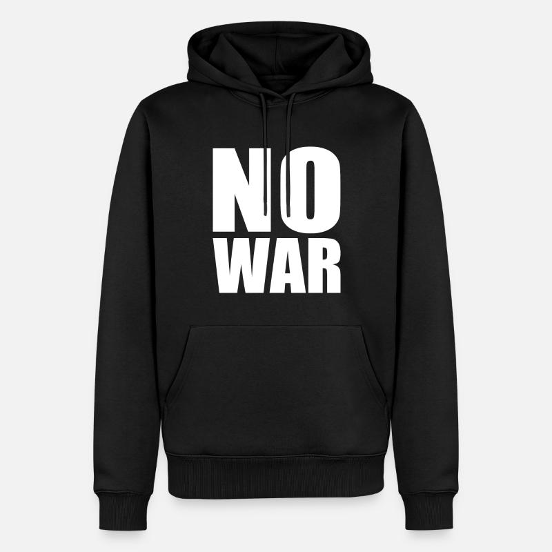 No war - Männer Premium Bio Hoodie - Schwarz