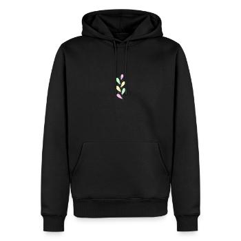 Fleur colorée - Sweat à capuche Premium bio Homme - noir - Devant - Nico (187cm)