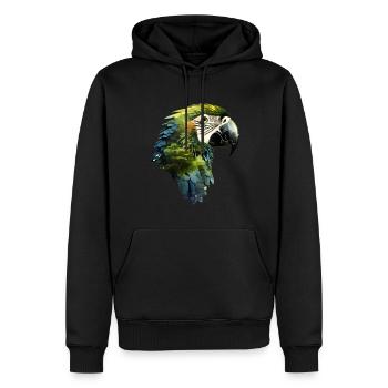 Papagei - Männer Premium Bio Hoodie - Schwarz - Vorne - Nico (187cm)