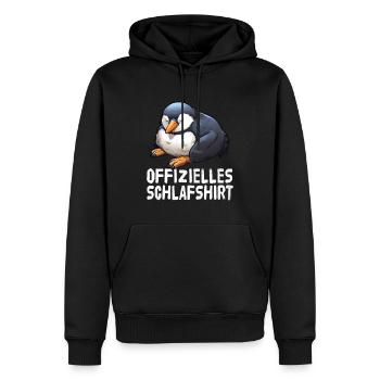 Chemise de nuit officielle Penguin - Sweat à capuche Premium bio Homme - noir - Devant - Nico (187cm)